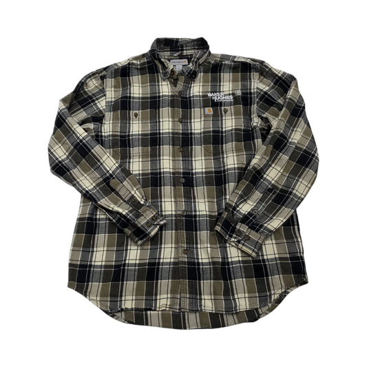 Camisa Carhartt Grande L Cuadros Negro Gris