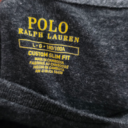 Playera Custom Slim Fit Ralph Lauren Grande L Gris