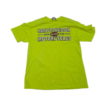 Playera Harley Davidson Grande L Verde Fosforescente