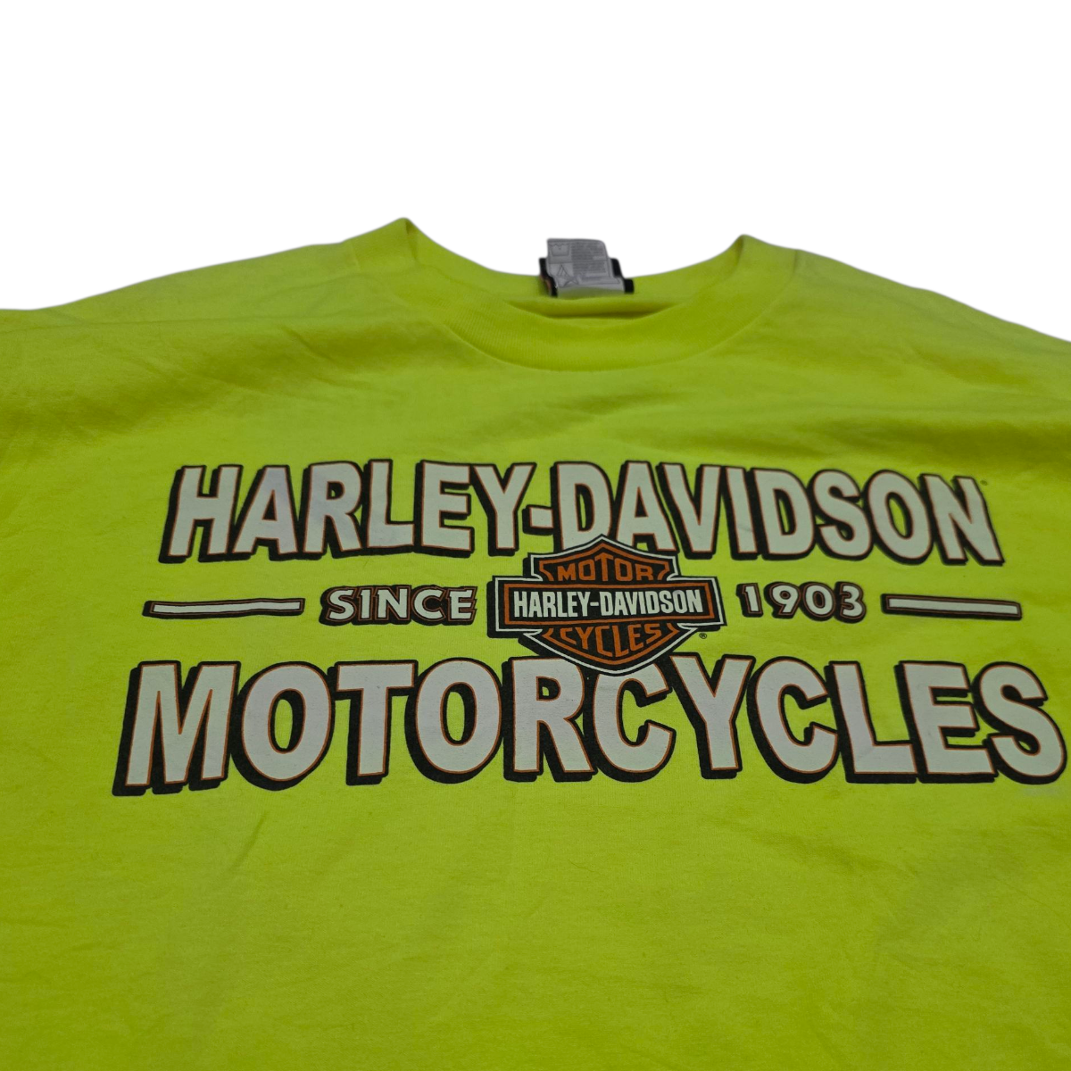 Playera Harley Davidson Grande L Verde Fosforescente