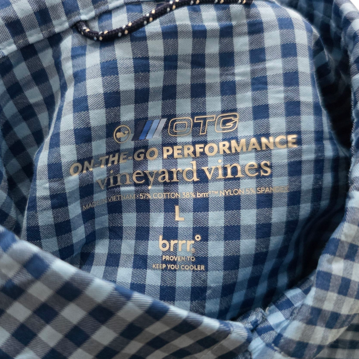 Camisa Perfomance Vineyard Vines Grande L Azul Cuadros