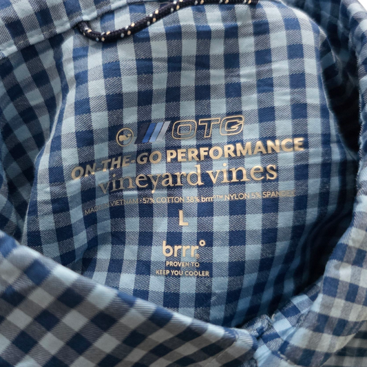 Camisa Perfomance Vineyard Vines Grande L Azul Cuadros