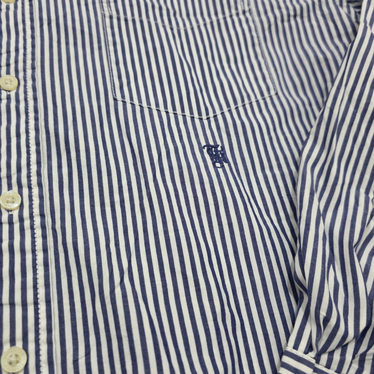 Camisa Tommy Hilfiger Xgrande Xl Lineas Azul
