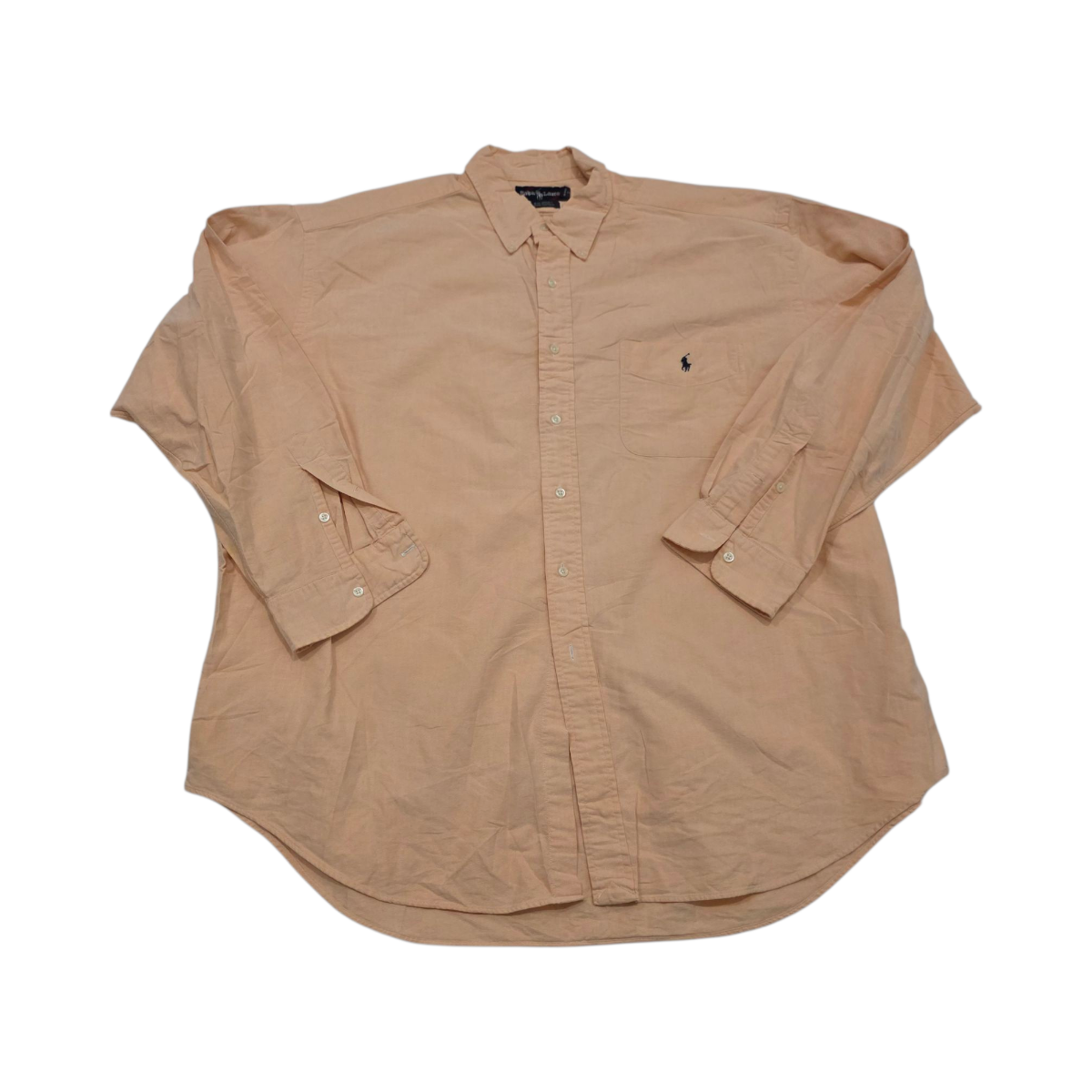 Camisa Big Shirt Ralph Lauren Xgrande Xl Naranja