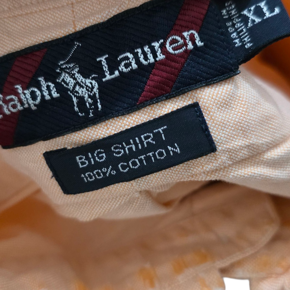 Camisa Big Shirt Ralph Lauren Xgrande Xl Naranja