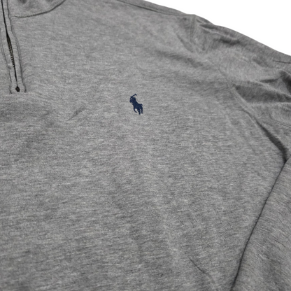 Sueter Ralph Lauren Xgrande Xl Gris Pony Azul