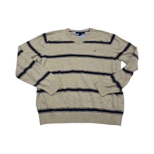 Sueter Tommy Hilfiger Xgrande Xl Cafe Lineas Azules