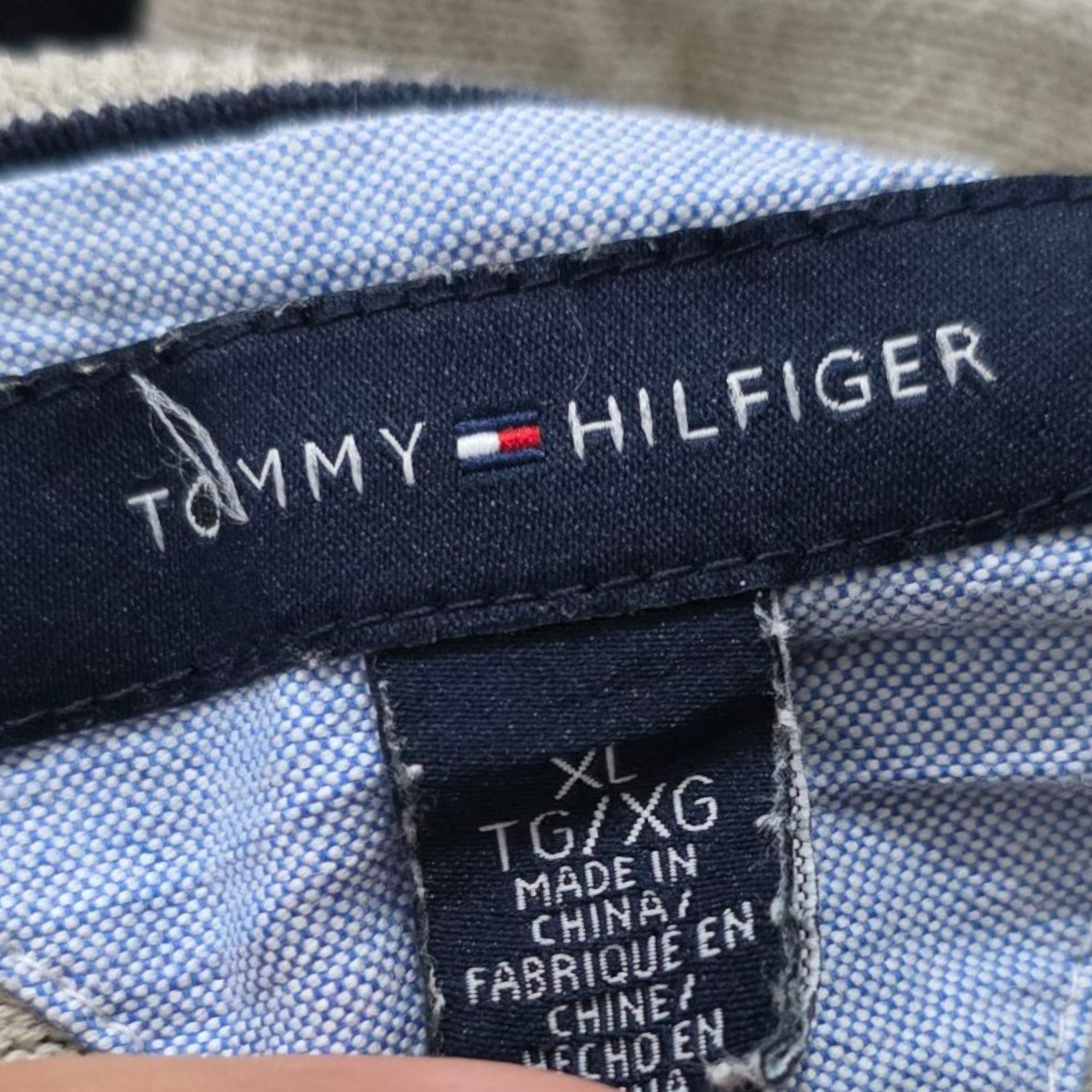 Sueter Tommy Hilfiger Xgrande Xl Cafe Lineas Azules