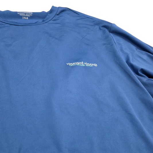 Playera Manga Larga Performance Vineyard Vines 2xlb Azul