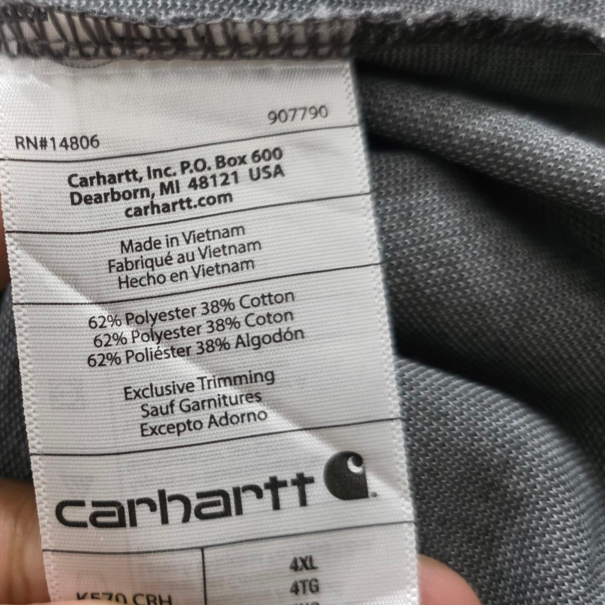 Playera Polo Losse Fit Carhartt 4xl Gris Oscuro