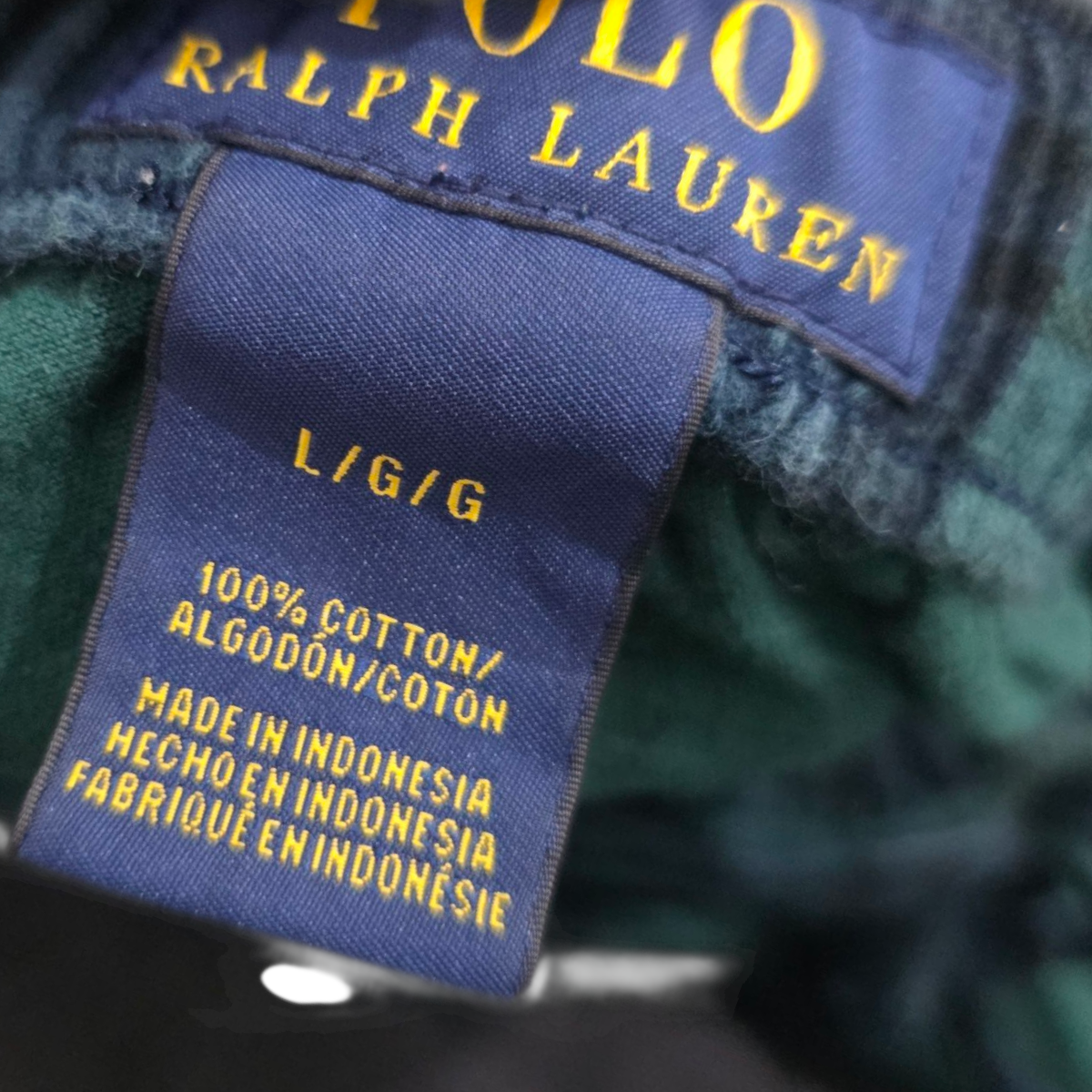 Pijama Ralph Lauren Grande L Verde Cuadros