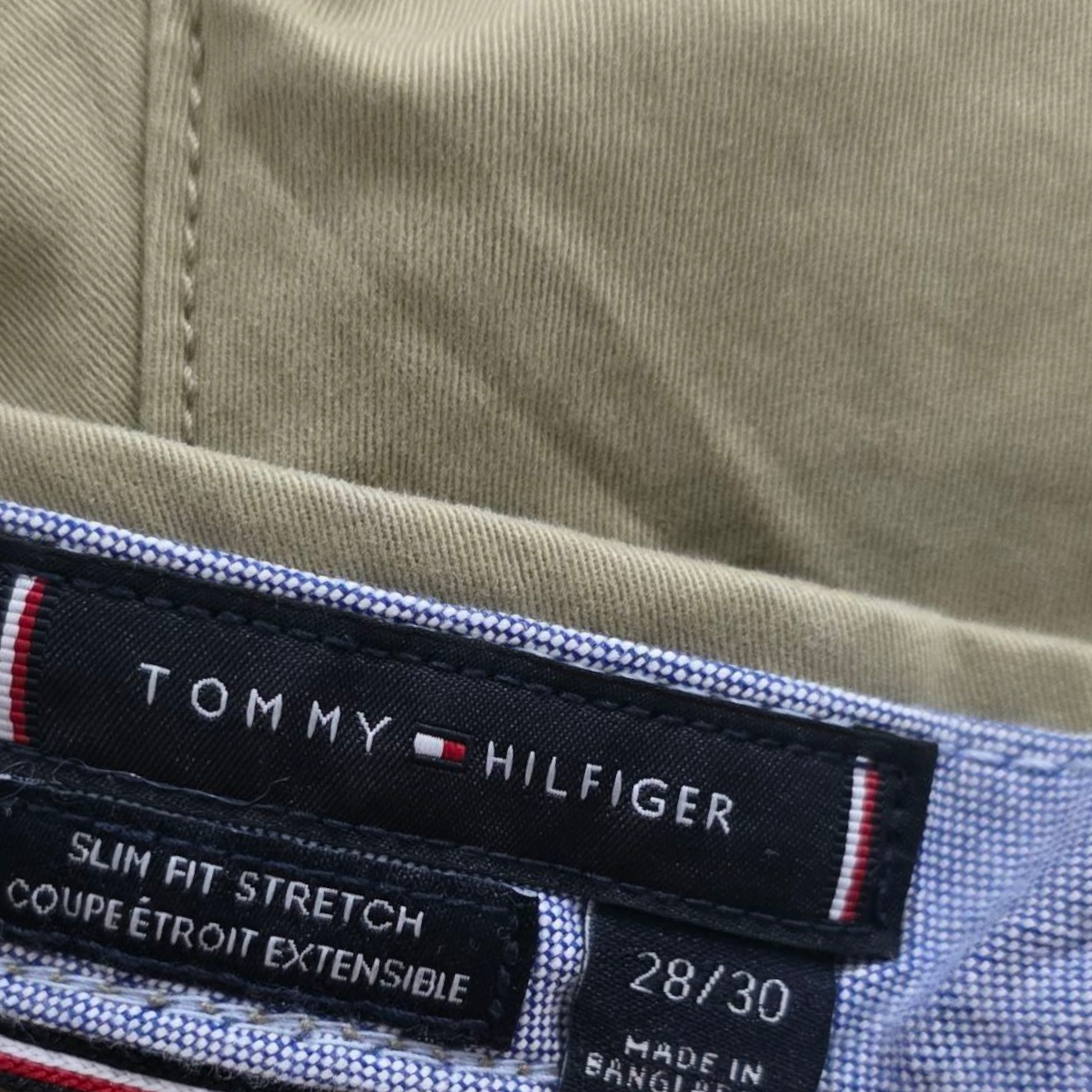 Pantalon Slim Fit Tommy Hilfiger 28 X 30 Cafe Claro
