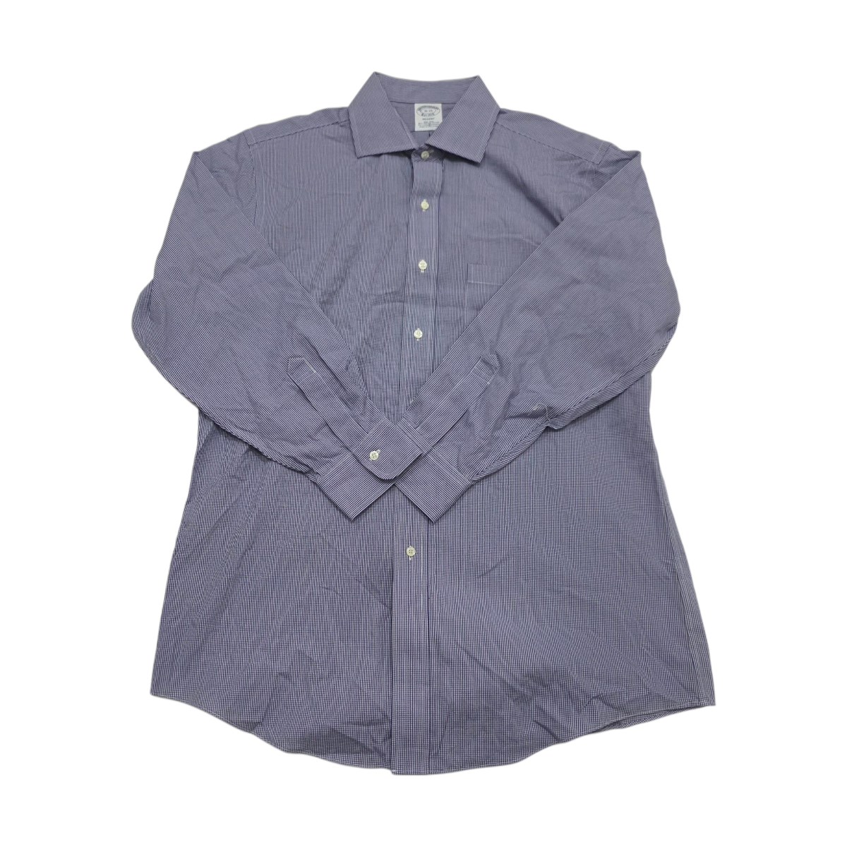 Camisa Brooks Brothers Grande L 16-33 Regent Morado Y Azul
