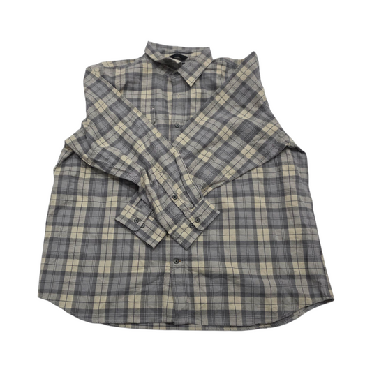Camisa Carhartt 2xl Loose Fit Cuadro Gris Y Beige