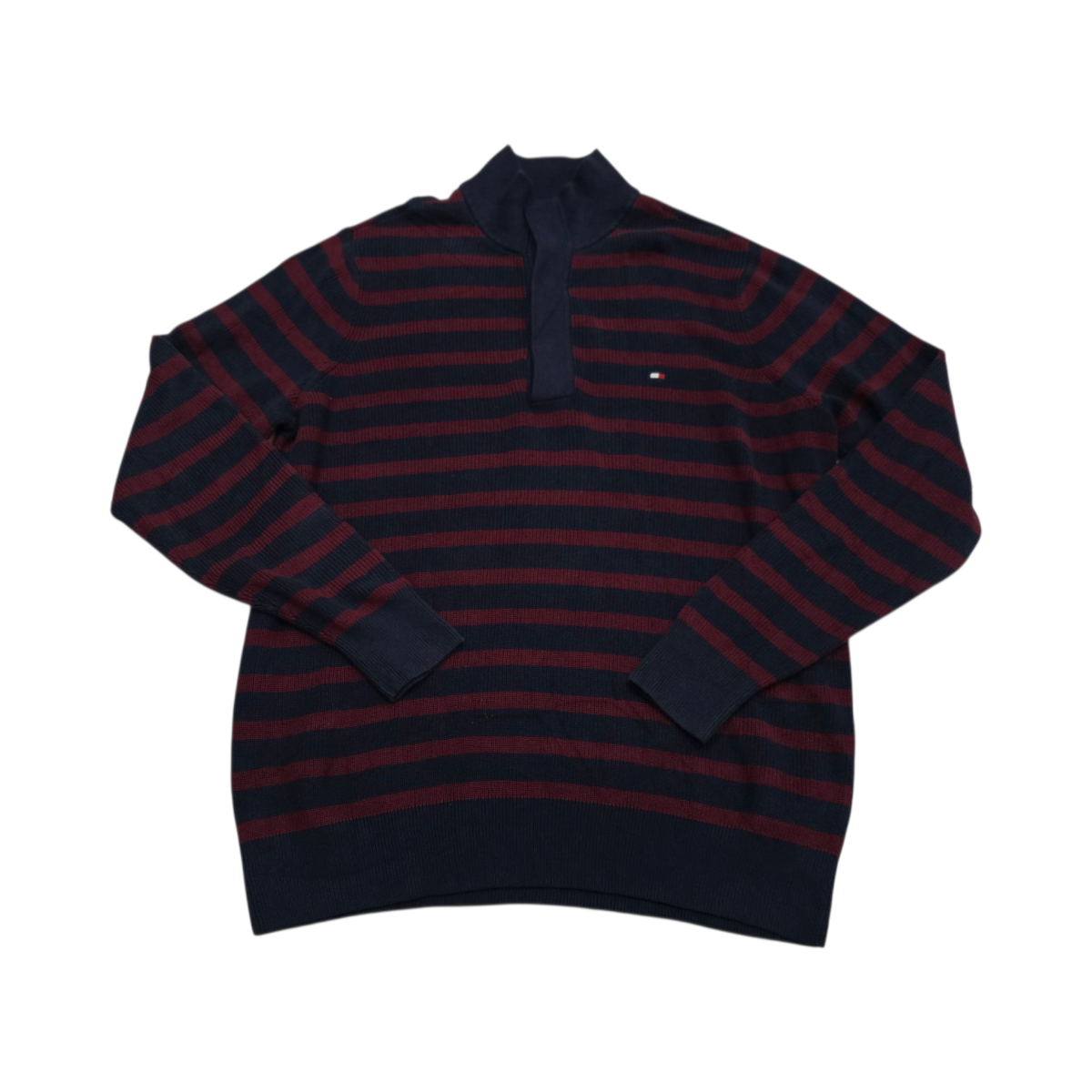 Sueter Tommy Hilfiger Xgrande Xl Tall Azul Y Vino