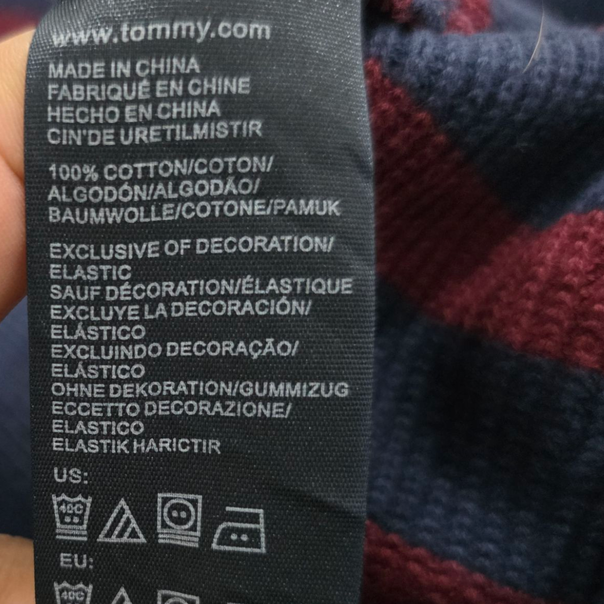 Sueter Tommy Hilfiger Xgrande Xl Tall Azul Y Vino