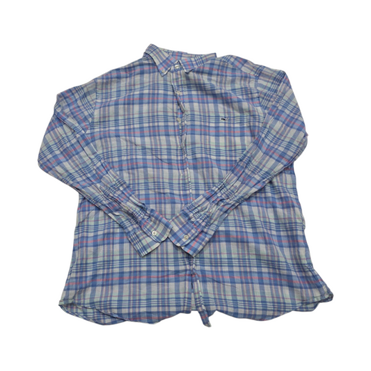 Camisa Vineyard Vines Xgrande Xl Slimfit Azul Claro Cuadro
