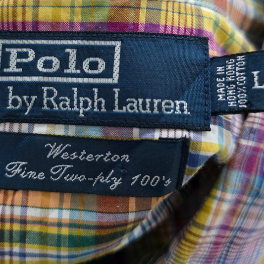 Camisa Ralph Lauren Grande L Western Cuadro Colores