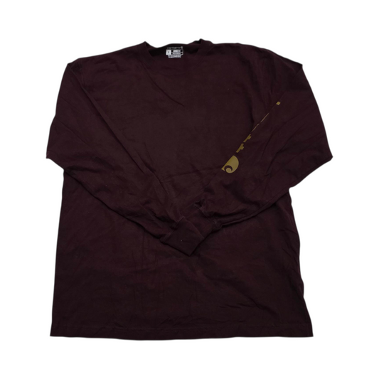 Playera Manga Larga Carhartt Chico S Loose Fit Vino