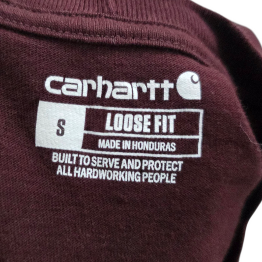 Playera Manga Larga Carhartt Chico S Loose Fit Vino