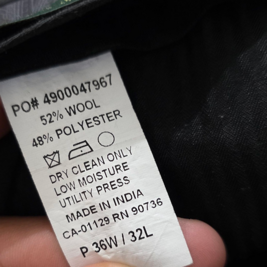 Pantalon De Vestir Ralph Lauren 36x32 Recto Negro