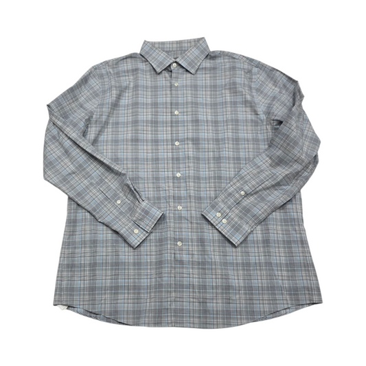 Camisa Michael Kors Xgrande Xl 17 1/2 34-35 Cuadro Gris