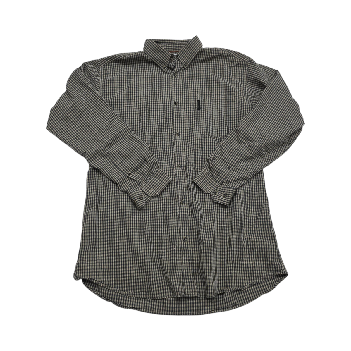 Camisa Columbia Xgrande Xl Cuadro Cafe Y Negro