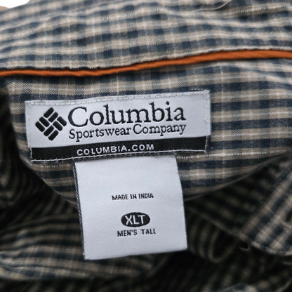 Camisa Columbia Xgrande Xl Cuadro Cafe Y Negro