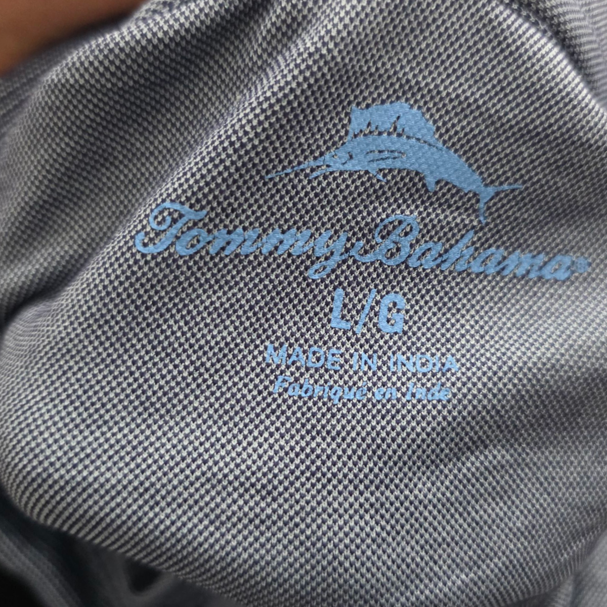 Playera Polo Tommy Bahama Grande L Azul Gris