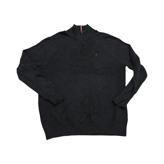 Sueter Tommy Hilfiger Grande L Gris Medio Cierre