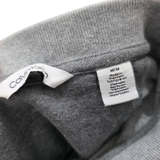 Playera Polo Calvin Klein Mediana M Gris