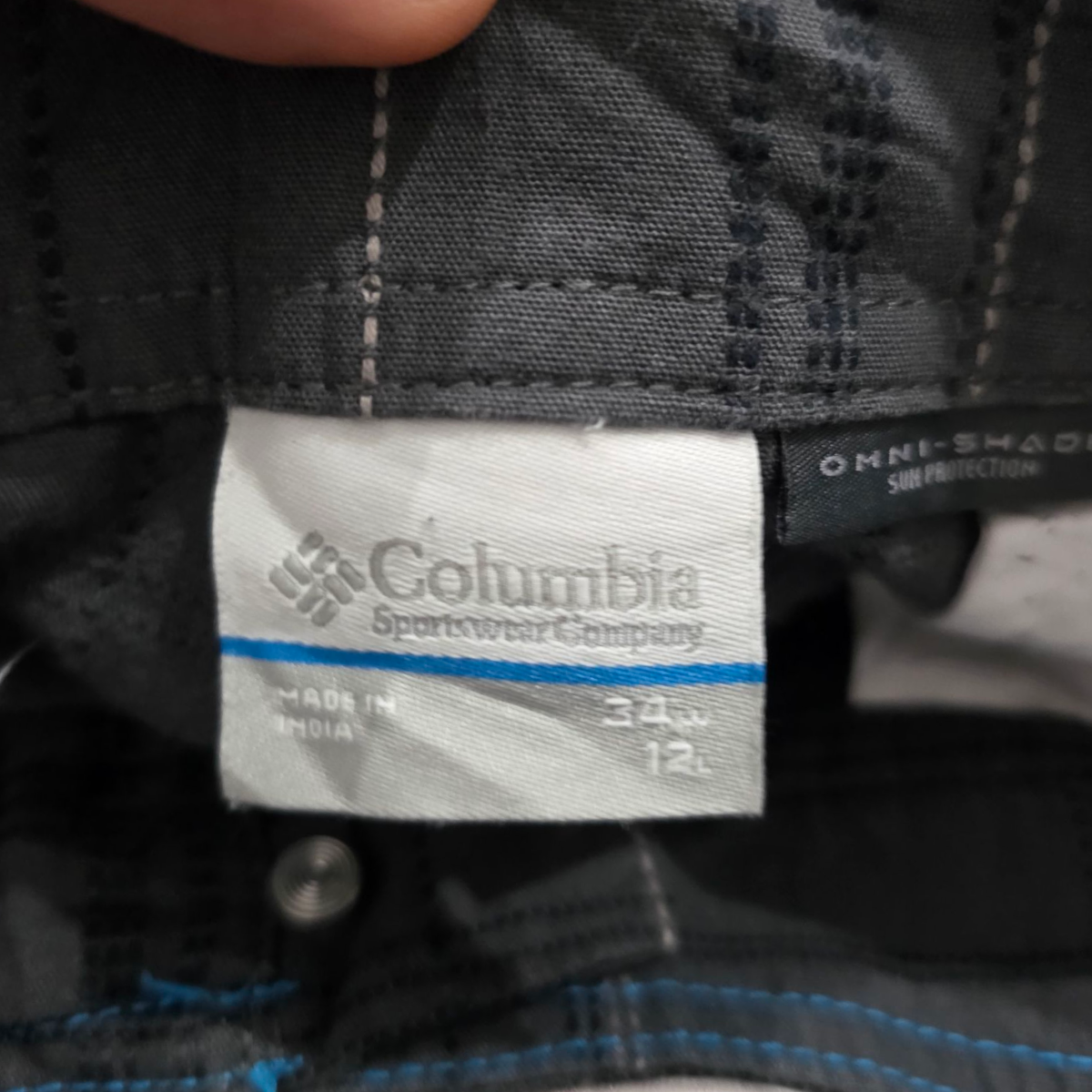 Bermuda Cargo Columbia Talla 34 Cuadro Gris