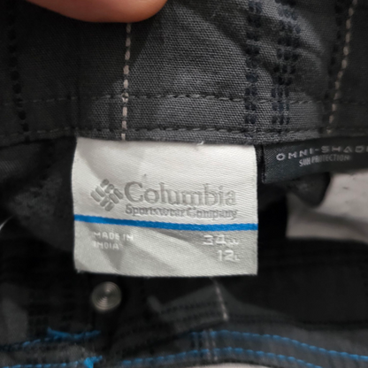 Bermuda Cargo Columbia Talla 34 Cuadro Gris