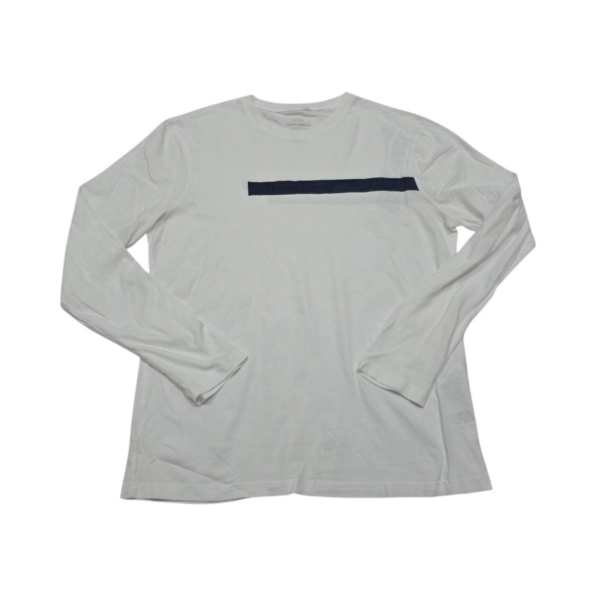 Playera Manga Larga Armani Exchange Chico S Blanca