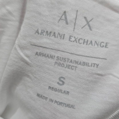 Playera Manga Larga Armani Exchange Chico S Blanca