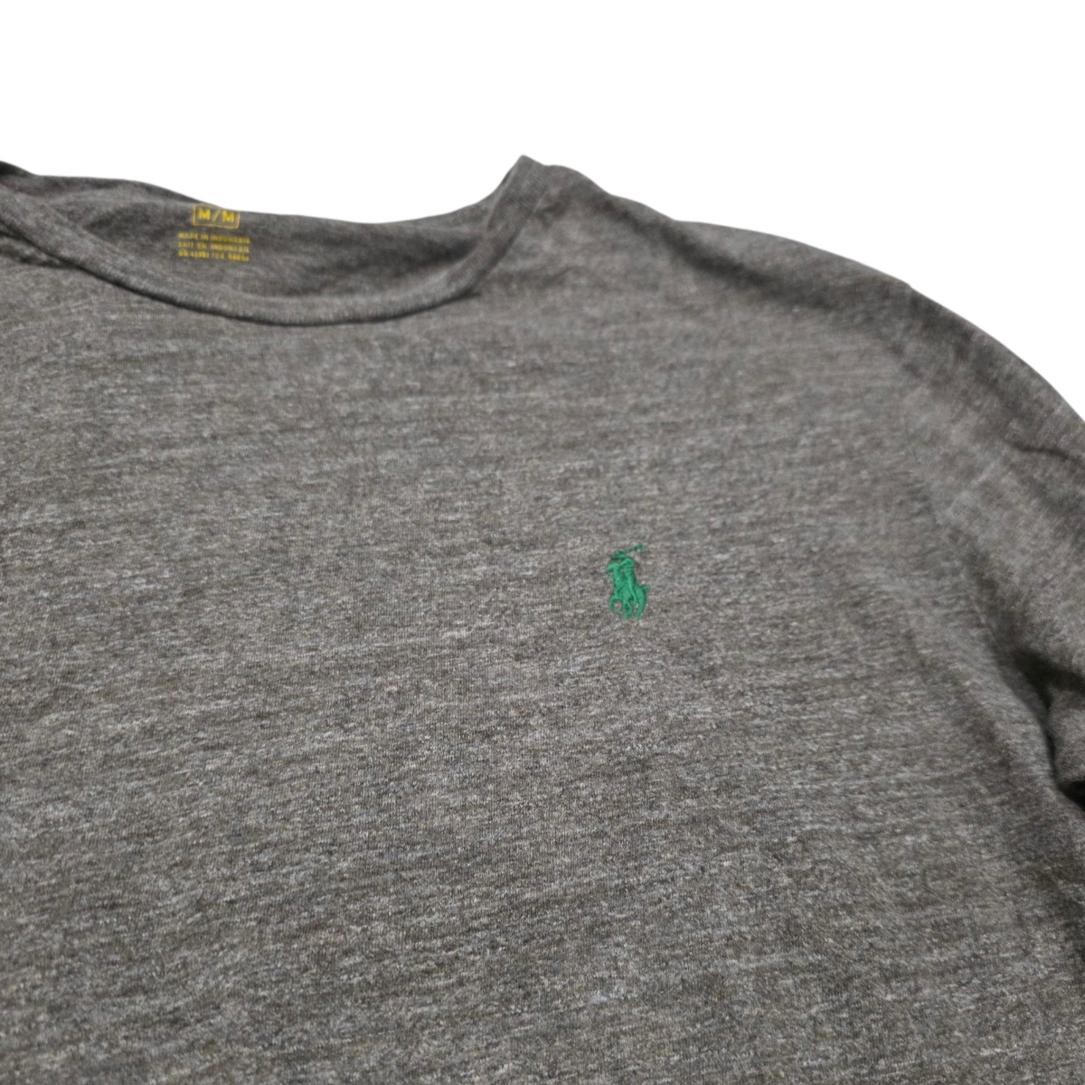 Playera Manga Larga Ralph Lauren Mediana M Cafe Pony Verde