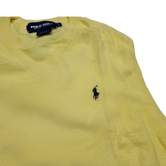 Chaleco Ralph Lauren Golf Grande L Amarillo Pony Azul