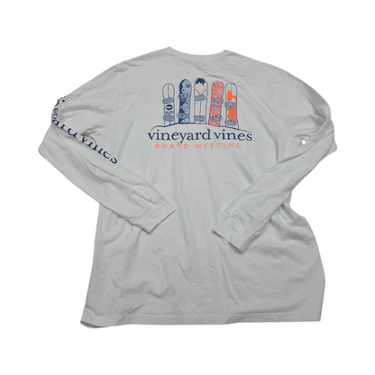 Playera Manga Larga Vineyard Vines Grande L Blanca Board