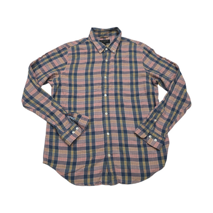 Camisa Banana Republic Grande L Slimfit Cuadro Rosa Y Azul