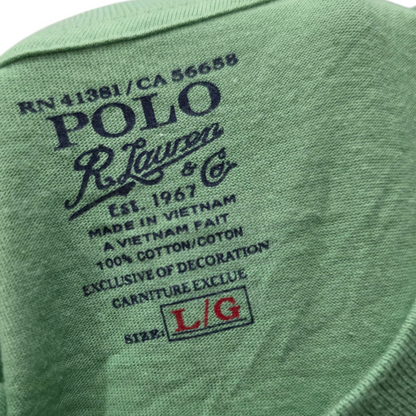 Playera Ralph Lauren Grande L Verde Pony Rosa