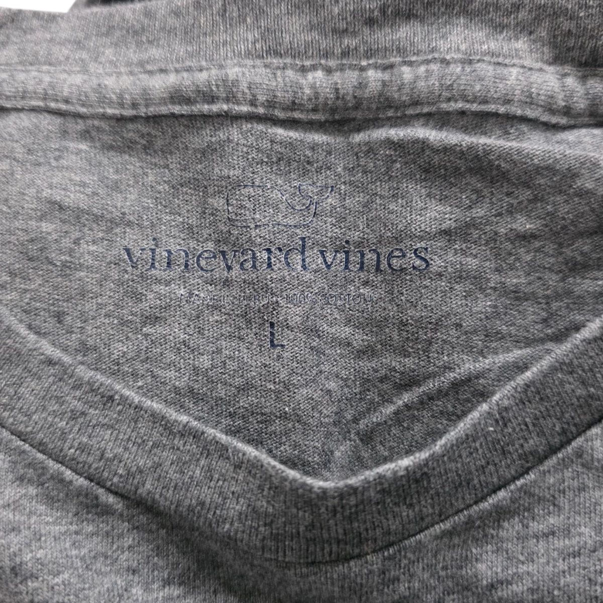 Playera Manga Larga Vineyard Vines Grande Gris Navidad