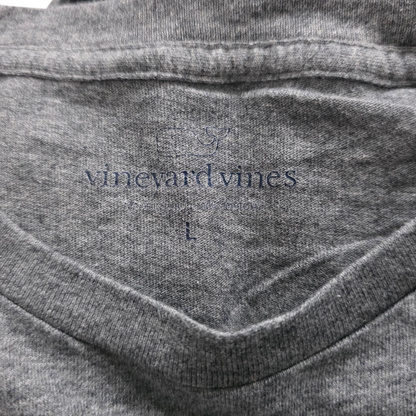 Playera Manga Larga Vineyard Vines Grande Gris Navidad