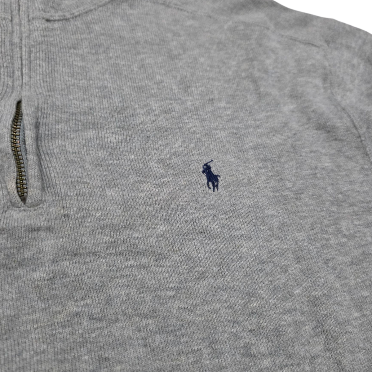 Sueter Ralph Lauren Xgrande Gris Claro Pony Azul