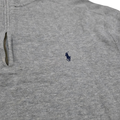Sueter Ralph Lauren Xgrande Gris Claro Pony Azul