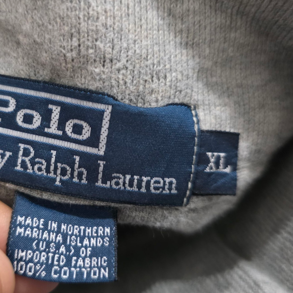 Sueter Ralph Lauren Xgrande Gris Claro Pony Azul