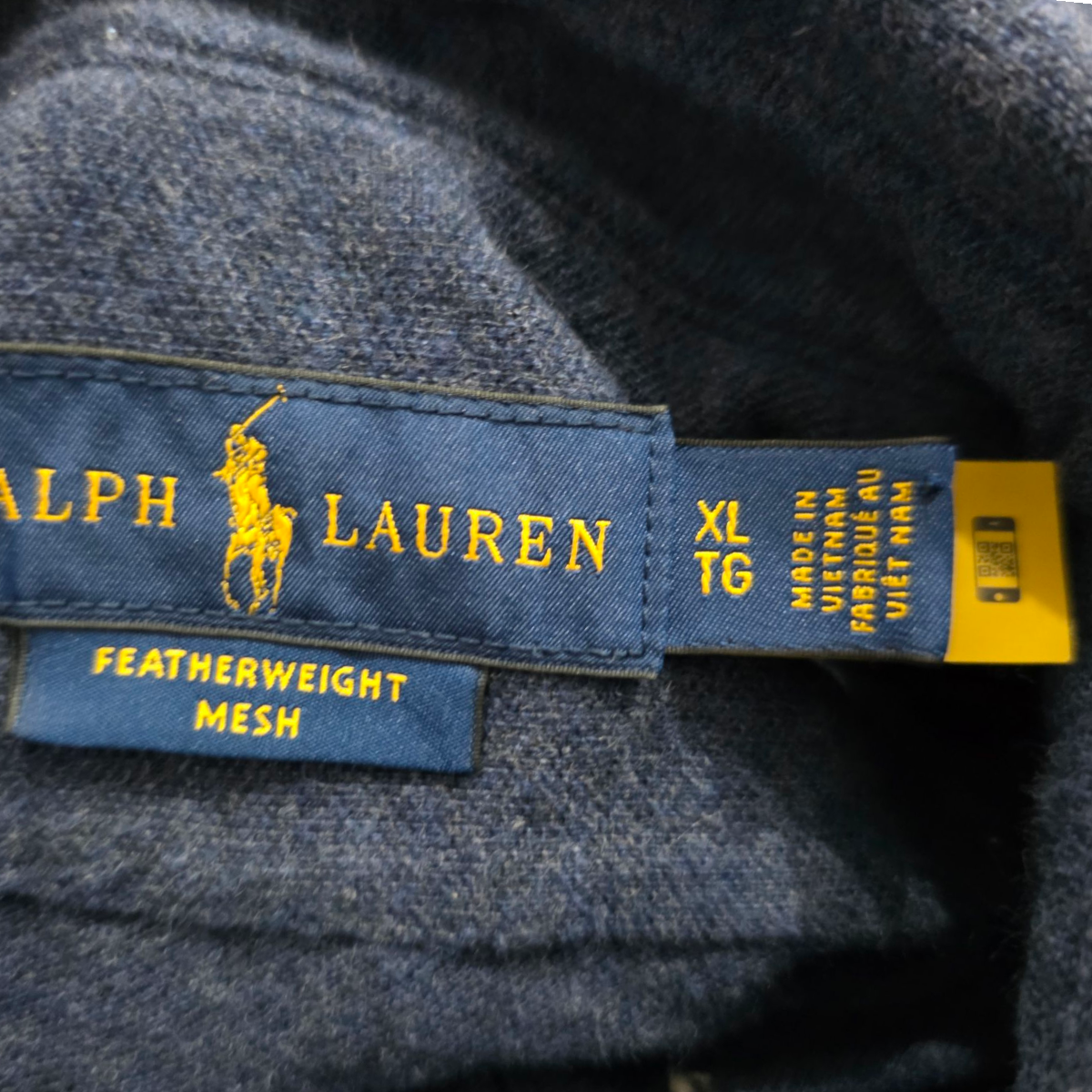 Camisa Ralph Lauren Xgrande Azul Featherweight Mesh