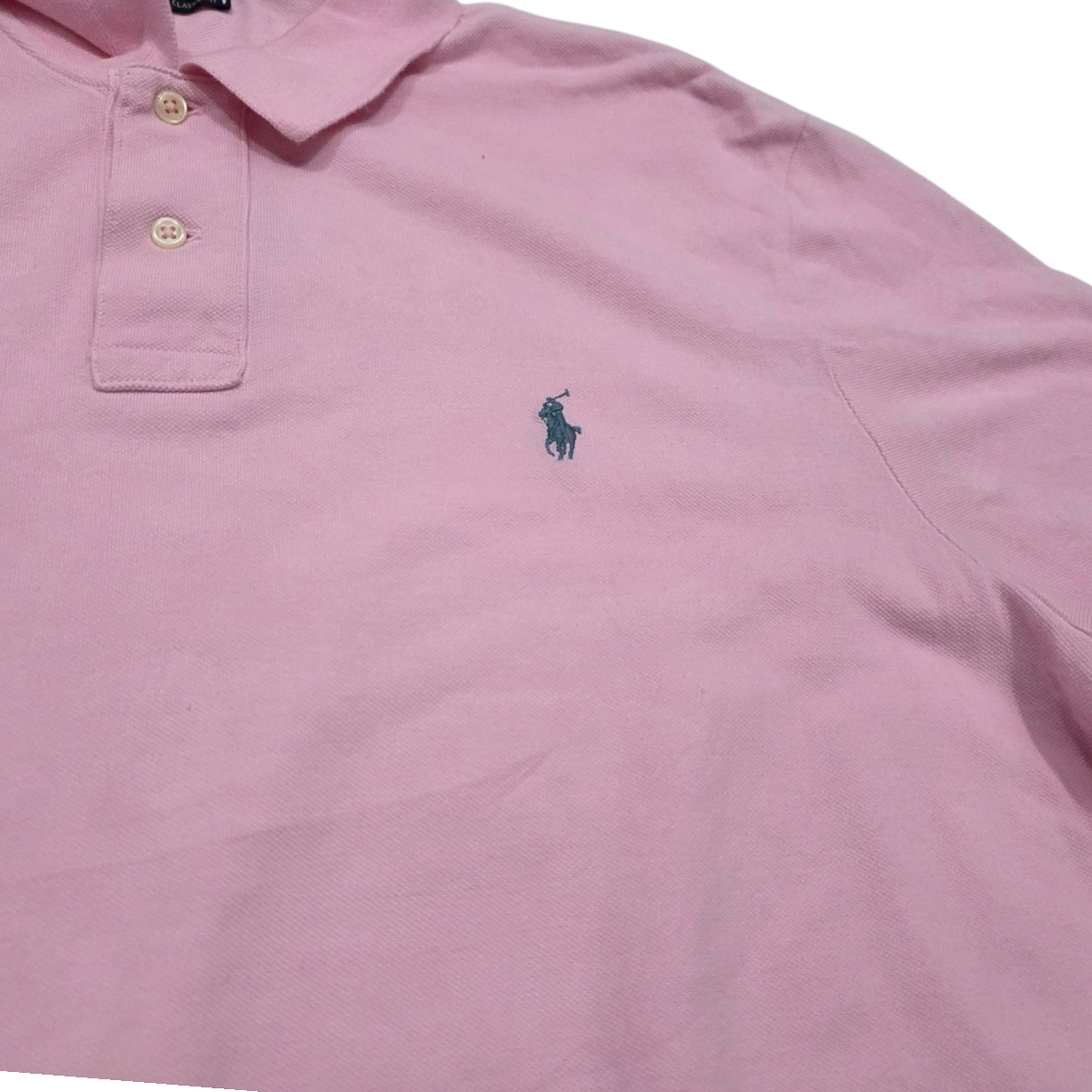 Playera Polo Ralph Lauren Xgrande Classic Fit Rosa Pony Azul