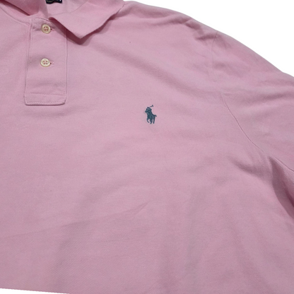 Playera Polo Ralph Lauren Xgrande Classic Fit Rosa Pony Azul