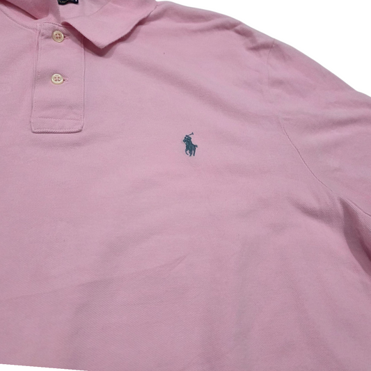 Playera Polo Ralph Lauren Xgrande Classic Fit Rosa Pony Azul