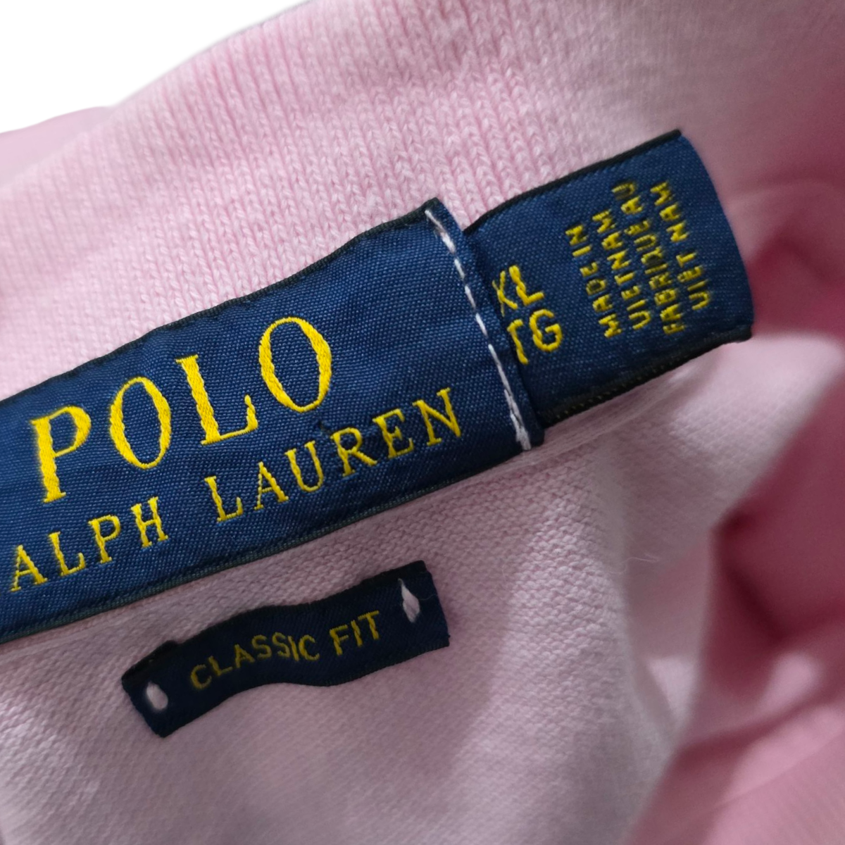 Playera Polo Ralph Lauren Xgrande Classic Fit Rosa Pony Azul